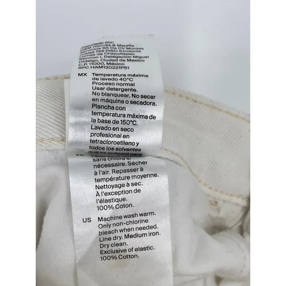 COS Women’s White Loose Fit Straight-Leg Denim High-Rise Jeans SZ 26 - Picture 10 of 11